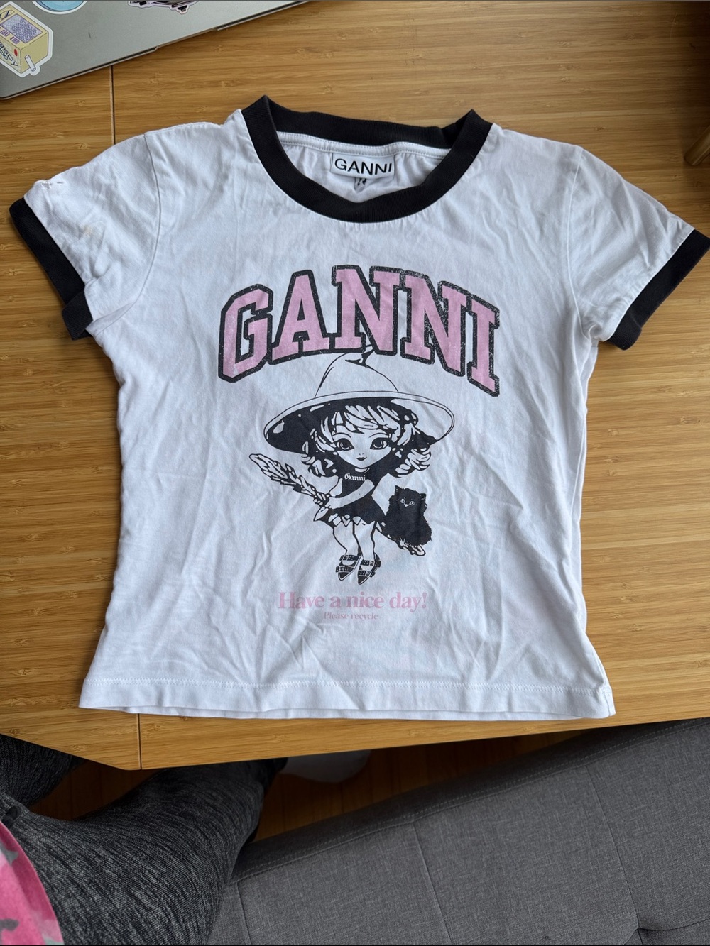 Ganni witch cat t shirt